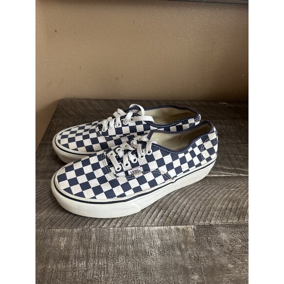 Vans Shoes - Vans Authentic Platform 2.0 'Checkerboard - Medieval Blue Mens Size 7 And W 8.5